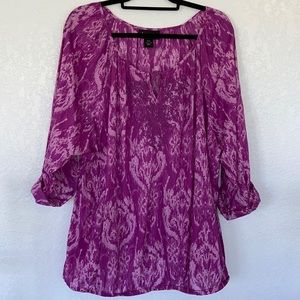 Lane Bryant Flowing Loose Fit Shirt with Embroidery Size 22/24
